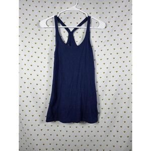 Victorias secret blue lace back muscle tank top xs